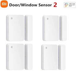Control New Xiaomi Mijia Smart Door&Window Sensor 2 Bluetoothcompatible Light Detection Opening/Closing Records Overtime Unclosed Remin