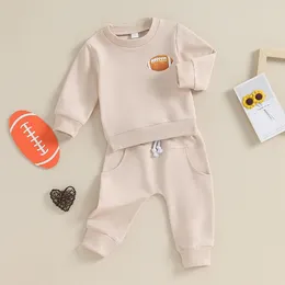 Clothing Sets Infant Baby Boys Outfit Long Sleeve Crewneck Sweatshirt Elastic Waist Sweatpants Set Clothes