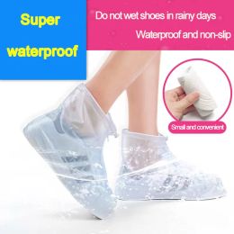 Insoles Rain shoe cover unisex thickened antiwear and slippery rain cover doublelayer zipper rainy weather waterproof outdoor shoe cov