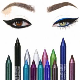 6 Colors Lg-lasting Eye Liner Pencil Waterproof Pigment Blue Brown Black Eyeiner Pen Women Fi Color Eye Makeup Cosmetic V60N#