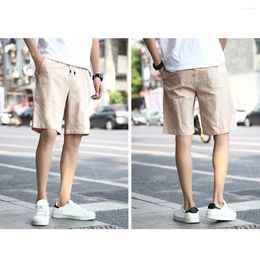 Men's Shorts Fashion Dating Elastic Fashionable For Daily Leisure Going Out Men Retro Solid Color