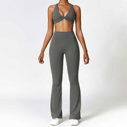 Sexy Beauty Back Fitness Set for Women Tight Quick-drying Scrunch Peach Butt Sports Yoga Suits