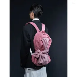 Backpack Fashion Zipper Large Capacity Preppy Style College Student Schoolbag Casual Simple Sweet Lightweight Trend All-match