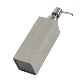 Liquid Soap Dispenser Hand Hardness Steel Square Press Bottle Tabletop Lotion Container Kitchen Bathroom Bar Hardware