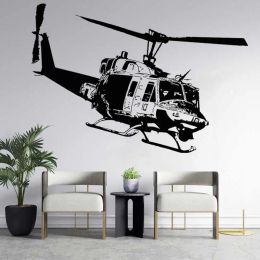 Stickers Huey Helicopter Vinyl Wall Stickers Transport Military War Weapons School Teen Kids Room Living Room Decor Art Mural Wallpaper 9