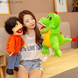 Stuffed Plush Animals 60cm large soft doll cute animal hand puppet childrens theater performance props horror doll dinosaur panda plush toy childrens gift L240320