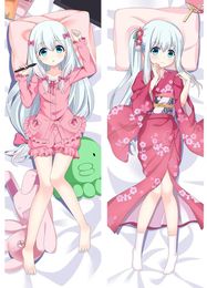 Pillow Case Japanese Anime Eromanga Sensei Izumi Sagiri Pillowcase Hugging Body Cartoon Cover Kawaii Dakimakura