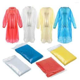 Raincoats 10x Disposable Adult Emergency Waterproof Rain Coat Hiking Camping Hood