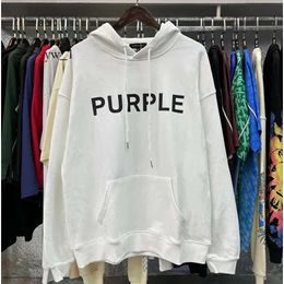 Purple Hoodie Men Designer Hoodie American Fashion Purple Brand Hoodies Classic Print All-match Casual Loose Comfortable 100% Cotton Us Size 2519