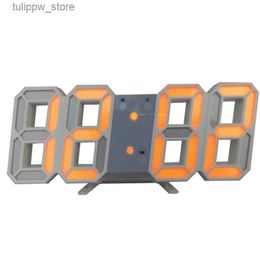 Desk Table Clocks 1PCS 3D LED Wall Clock Digital Alarm Clock Date Temperature Alarm Desk Table Clock L240323
