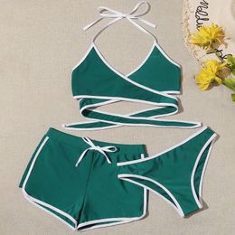 Women's Swimwear Swimsuit Woman Three-Piece Set Fashion Summer Beachwear Bikini Suit