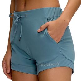 Lu Women Solid Colour Nude Yoga Shorts High Waist Hip Tight Elastic Training Women's Hot Pants Running Fiess Sport Biker Golf Tennis Workout Shorts Lu-362