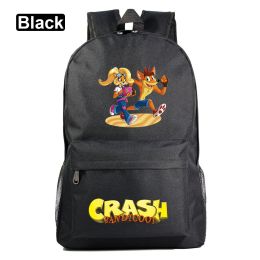 Backpack Game Crash Bandicoot Kids Backpack Student Boys Girls School Bag Rucksack Travel Pack Laptop Bag Big Strong Mochila