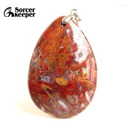 Pendant Necklaces High Quality Pendentif Real Natural Zhanguo Red Agate Gemstone Chains Necklace For Women's & Men's Jewellery Making BK567