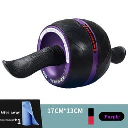 Silent Abdominal Muscle Trainer Abdominal Wheel Home Training Gym Fitness Equipment Roller Automatically Rebounds 240322