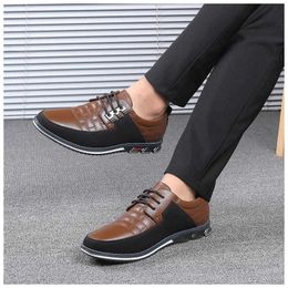 HBP Non-Brand 38-48 Factory Wholesale Low Price Black Leather Shoes Walking Style Mens Casual Dress Shoes