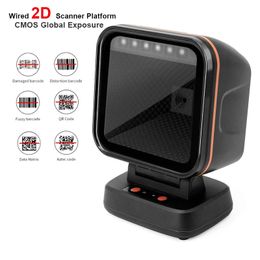 Highspeed 2D Scanning Platform Global Expre CMOS Barcode Scanner Larger Window Allround Desktop QR Code Reader X1 240318