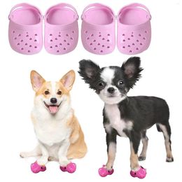 Dog Apparel Summer Sandals Shoes Silicone Material Adjustable Breathable Rugged Anti-Slip Sole Puppy Teddy Bichon Pet Supplies