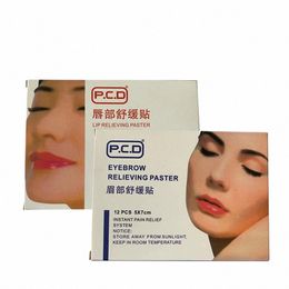 12pcs/60pcs Permanent Makeup Tattoo Pain Cream with Moisture PCD Paste Mask for Eyebrow Lip Tattoo Aftercare Tattoo Accories G3fx#