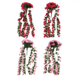 Decorative Flowers Artificial Violet Easy To Install Multi Use Plastic Long Lasting Lifelike Fake Plants For Wedding