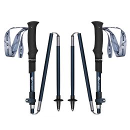 Sticks 1pc/2pcs PIONEER Folding Walking Stick 5 sections 125cm Carbon fiber + Aluminum alloy Mountainclimbing Crutch Outdoor Hiking