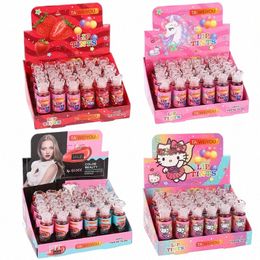24pcs Kawaii Unicorn Cat Candy Lip Gloss Lip Tints Waterproof Lg Lasting Liquid Lip Stick Girls Lips Makeup Wholesale 54K7#