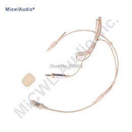 Microphones Classical Cardioid Headset Microphone for Sennheiser G2 G3 G4 Wireless Stage Performance Mics Beige Dual ear Mike 3.5mm Lock