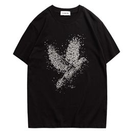 Kangli Kornit Direct Spray Men's Short Sleeved T-shirt Women's Trendy Brand Carrier Pigeon Printed Loose Youth Vest