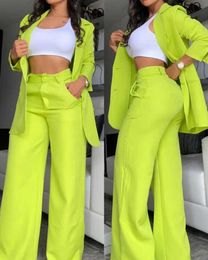 King Mcgreen Star Blazer Suit and Wide Leg Straight Pants Two 2 Piece Sets for Women Autumn Winter Ol Street Outfit