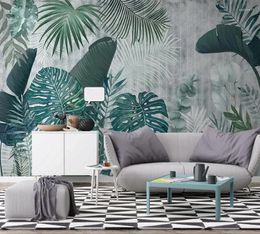 Wallpapers Custom 3D Wall Wallpaper Tropical Plant Leaves For Bedroom Living Room Paper Mural TV Backdrop 2024