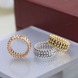 Luxury Fashion Rivet Ring for Women and Men High Quality Wide Edition Exquisite Party Brand Accessories Classic Hot Selling 2024