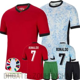 Portuguesa Portugal Soccer Jerseys Fernandes Ronaldo Cristiano Portugieser 2024 Euro Cup Football Shirts Men Kids Kit Team B.fernandes Joao Felix