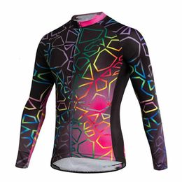 Mountain Bike Shirts Racing Sportswear Long Sleeve Cycling Jerseys For Men est Spring Autumn Bicycle Tops MTB Clothing 240321