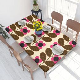 Table Cloth Rectangular Oilproof Botanica Bloom Stem Print Fuchsia Flower Cover Orla Kiely 4FT Tablecloth For Dining