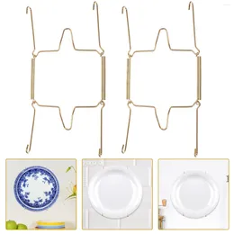 Kitchen Storage Spring Hanging Pan Hook Wall Hanger Plate Hangers Dish Display Decorative For The Holders