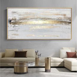 Calligraphy Gold Foil Oil Painting On Canvas Handmade Abstract Oil Painting Luxurious Decoration Painting Living Room Modern Fashion Mural