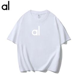 30 AL Women Yoga Outfit Perfectly Oversized Shirts Sweater Short Crop Top Fiess Workout Crew Neck Blouse Gym Ladies Womens Shorts Sleeves T-shirts