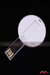 10PCS 128MB256MB512MB1GB2GB4GB8GB16GB Round Card USB Drive 20 Real Storage Memory Flash Pendrive Blank White Suit for Colo1989223