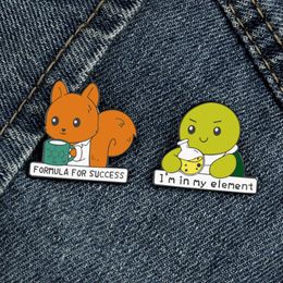 Cartoon Cute Animal Enamel Pins Tortoise Fox Brooches for Women Backpacks Clothes Metal Badges Lapel Pin Jewellery Gifts Wholesale