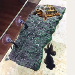 Parts Turtle Basking Platform Aquarium Decoration, Float up and down by water Moss Climb Island Reptile Tortoise Sun Back Table Holder