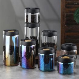 Storage Bottles Vacuum Sealed Glass Canister Clear Nut And Grains Container