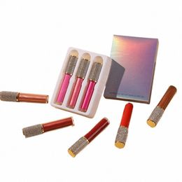 diamd Lipgloss Kits 3 Pcs Liquid Lipstick Gift Set Private Label Matte Lip Gloss Bulk Wholesale Makeup Lip Kit Lg Lasting j4Ve#