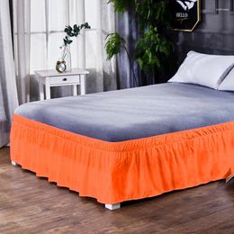 Bed Skirt Solid Color High Elastic Waterproof Soft Breathable Absorbent Quilt Coverlet Protectors Bumper Home Decor