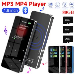 Player 1.8 inch Touch Screen MP3 MP4 Music Player With/Without Bluetooth 5.0 80GB Builtin Speaker Walkman