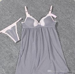 free shipping Ladies sexy halter net yarn perspective nightdress foreign trade women's sex lingerie wholesale pajamas 06