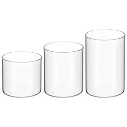 Candle Holders 3pcs Glass Cup DIY Holder Scented Tealight Container