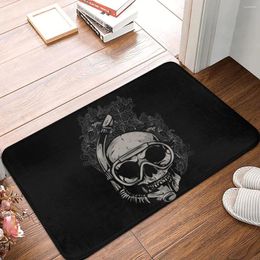 Carpets Skull Head Diver With Tribal Background Bathroom Non-Slip Carpet Bedroom Mat Entrance Door Doormat Home Decor Rug