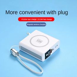 5-i-1 Travel Magsafe Wireless 15W Mobile Power PD20WQC22.5W Dual Output Charger Multifunktionsresor iWatch Charger