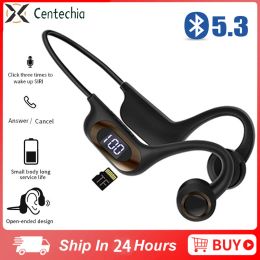 Headphone/Headset AKZG3 Bone Conduction Bluetooth Earphone V5.3 Earhook Air Conduction Wireless Waterproof Sports Headphone Supports TF Card