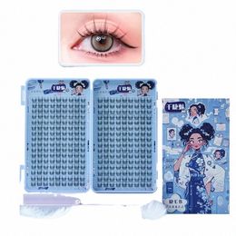 288 Clusters False Eyeles Book Reusable Thick Fluffy Manga Eyel Extensis Enlarge Beauty Eyes Tool M6Ls#